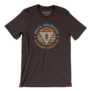 Delta Colorado Retro Badge Men/Unisex T-Shirt-Brown-Allegiant Goods Co. Vintage Sports Apparel