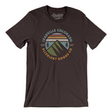 Leadville Colorado Retro Badge Men/Unisex T-Shirt-Brown-Allegiant Goods Co. Vintage Sports Apparel