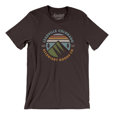 Leadville Colorado Retro Badge Men/Unisex T-Shirt-Brown-Allegiant Goods Co. Vintage Sports Apparel