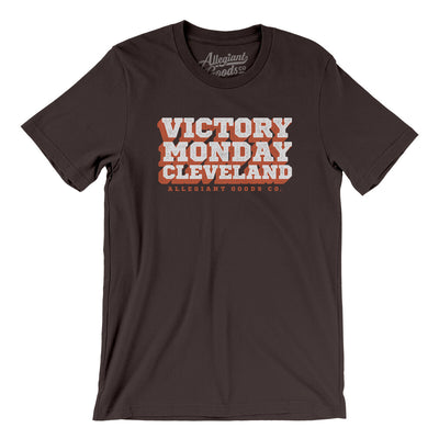 Victory Monday Cleveland Men/Unisex T-Shirt-Brown-Allegiant Goods Co. Vintage Sports Apparel