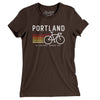 Portland Cycling Women's T-Shirt-Brown-Allegiant Goods Co. Vintage Sports Apparel