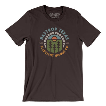 Bastrop Texas Retro Badge Men/Unisex T-Shirt-Brown-Allegiant Goods Co. Vintage Sports Apparel