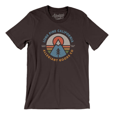 Lone Pine California Retro Badge Men/Unisex T-Shirt-Brown-Allegiant Goods Co. Vintage Sports Apparel