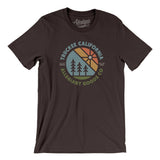 Truckee California Retro Badge Men/Unisex T-Shirt-Brown-Allegiant Goods Co. Vintage Sports Apparel
