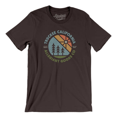 Truckee California Retro Badge Men/Unisex T-Shirt-Brown-Allegiant Goods Co. Vintage Sports Apparel