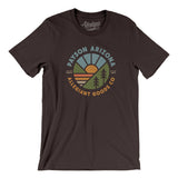 Payson Arizona Retro Badge Men/Unisex T-Shirt-Brown-Allegiant Goods Co. Vintage Sports Apparel