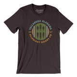 Talladega Alabama Retro Badge Men/Unisex T-Shirt-Brown-Allegiant Goods Co. Vintage Sports Apparel
