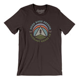 Hood River Oregon Retro Badge Men/Unisex T-Shirt-Brown-Allegiant Goods Co. Vintage Sports Apparel
