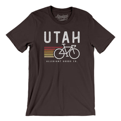 Utah Cycling Men/Unisex T-Shirt-Brown-Allegiant Goods Co. Vintage Sports Apparel