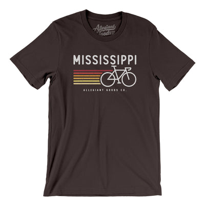 Mississippi Cycling Men/Unisex T-Shirt-Brown-Allegiant Goods Co. Vintage Sports Apparel