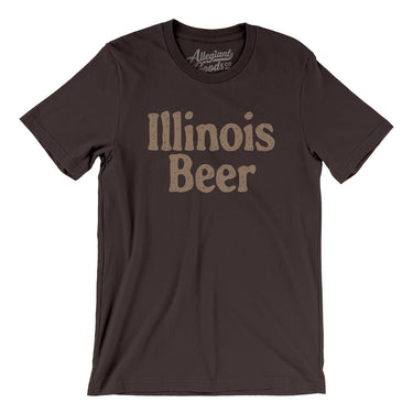 Illinois Beer Men/Unisex T-Shirt-Brown-Allegiant Goods Co. Vintage Sports Apparel