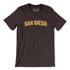 San Diego Varsity Men/Unisex T-Shirt-Brown-Allegiant Goods Co. Vintage Sports Apparel