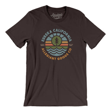 Eureka California Retro Badge Men/Unisex T-Shirt-Brown-Allegiant Goods Co. Vintage Sports Apparel