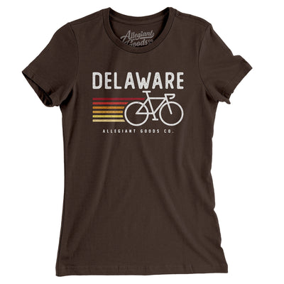 Delaware Cycling Women's T-Shirt-Brown-Allegiant Goods Co. Vintage Sports Apparel