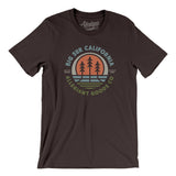 Big Sur California Retro Badge Men/Unisex T-Shirt-Brown-Allegiant Goods Co. Vintage Sports Apparel