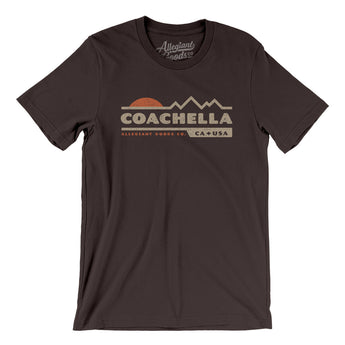Coachella Mountain Sunset Men/Unisex T-Shirt-Brown-Allegiant Goods Co. Vintage Sports Apparel