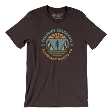 Telluride Colorado Retro Badge Men/Unisex T-Shirt-Brown-Allegiant Goods Co. Vintage Sports Apparel