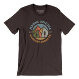 Jerome Arizona Retro Badge Men/Unisex T-Shirt-Brown-Allegiant Goods Co. Vintage Sports Apparel