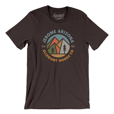 Jerome Arizona Retro Badge Men/Unisex T-Shirt-Brown-Allegiant Goods Co. Vintage Sports Apparel