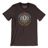 Ouray Colorado Retro Badge Men/Unisex T-Shirt-Brown-Allegiant Goods Co. Vintage Sports Apparel