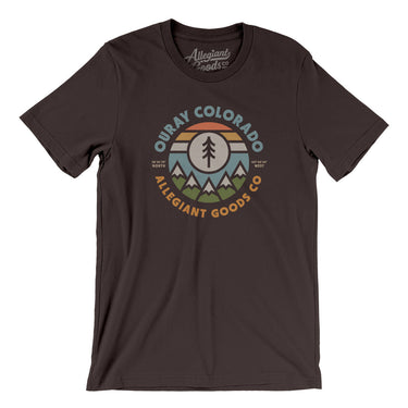 Ouray Colorado Retro Badge Men/Unisex T-Shirt-Brown-Allegiant Goods Co. Vintage Sports Apparel