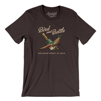 Bird And Bottle St. Louis Men/Unisex T-Shirt-Brown-Allegiant Goods Co. Vintage Sports Apparel