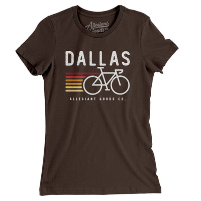Dallas Cycling Women's T-Shirt-Brown-Allegiant Goods Co. Vintage Sports Apparel