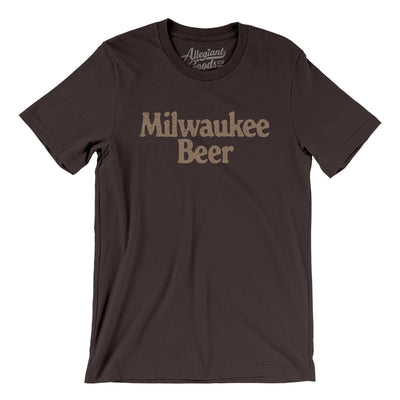 Milwaukee Beer Men/Unisex T-Shirt-Brown-Allegiant Goods Co. Vintage Sports Apparel