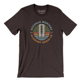 Bozeman Montana Retro Badge Men/Unisex T-Shirt-Brown-Allegiant Goods Co. Vintage Sports Apparel