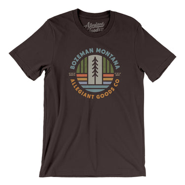 Bozeman Montana Retro Badge Men/Unisex T-Shirt-Brown-Allegiant Goods Co. Vintage Sports Apparel