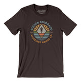 Golden Colorado Retro Badge Men/Unisex T-Shirt-Brown-Allegiant Goods Co. Vintage Sports Apparel