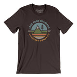 Lone Cone Colorado Retro Badge Men/Unisex T-Shirt-Brown-Allegiant Goods Co. Vintage Sports Apparel