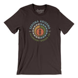 Sedona Arizona Retro Badge Men/Unisex T-Shirt-Brown-Allegiant Goods Co. Vintage Sports Apparel