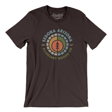Sedona Arizona Retro Badge Men/Unisex T-Shirt-Brown-Allegiant Goods Co. Vintage Sports Apparel