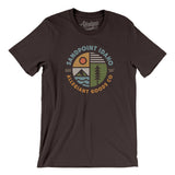 Sandpoint Idaho Retro Badge Men/Unisex T-Shirt-Brown-Allegiant Goods Co. Vintage Sports Apparel