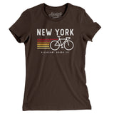 New York Cycling Women's T-Shirt-Brown-Allegiant Goods Co. Vintage Sports Apparel