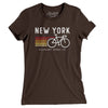 New York Cycling Women's T-Shirt-Brown-Allegiant Goods Co. Vintage Sports Apparel