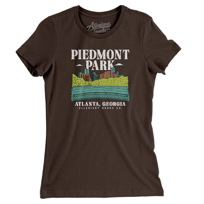Piedmont Park Women's T-Shirt-Brown-Allegiant Goods Co. Vintage Sports Apparel