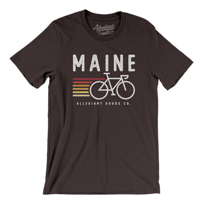 Maine Cycling Men/Unisex T-Shirt-Brown-Allegiant Goods Co. Vintage Sports Apparel