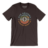 Ajo Arizona Retro Badge Men/Unisex T-Shirt-Brown-Allegiant Goods Co. Vintage Sports Apparel