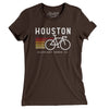 Houston Cycling Women's T-Shirt-Brown-Allegiant Goods Co. Vintage Sports Apparel