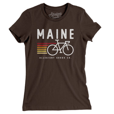 Maine Cycling Women's T-Shirt-Allegiant Goods Co. Vintage Sports Apparel