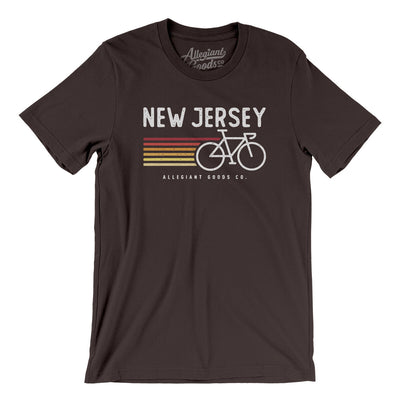 New Jersey Cycling Men/Unisex T-Shirt-Brown-Allegiant Goods Co. Vintage Sports Apparel