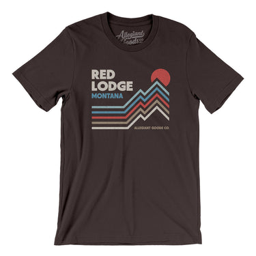 Red Lodge Montana Men/Unisex T-Shirt-Brown-Allegiant Goods Co. Vintage Sports Apparel