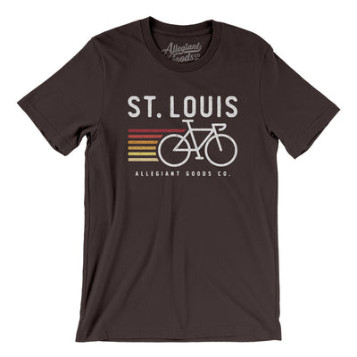 St. Louis Cycling Men/Unisex T-Shirt-Brown-Allegiant Goods Co. Vintage Sports Apparel
