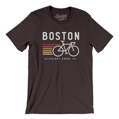Boston Cycling Men/Unisex T-Shirt-Brown-Allegiant Goods Co. Vintage Sports Apparel