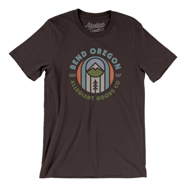 Bend Oregon Retro Badge Men/Unisex T-Shirt-Brown-Allegiant Goods Co. Vintage Sports Apparel