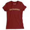 San Francisco Varsity Women's T-Shirt-Cardinal-Allegiant Goods Co. Vintage Sports Apparel