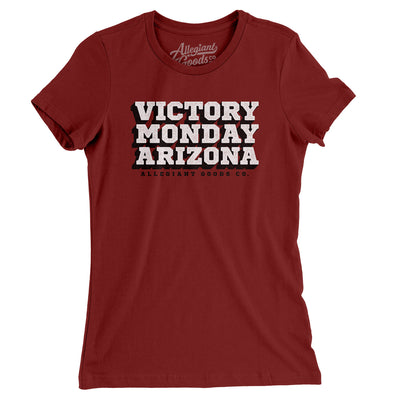 Victory Monday Arizona Women's T-Shirt-Cardinal-Allegiant Goods Co. Vintage Sports Apparel