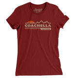 Coachella Mountain Sunset Women's T-Shirt-Cardinal-Allegiant Goods Co. Vintage Sports Apparel